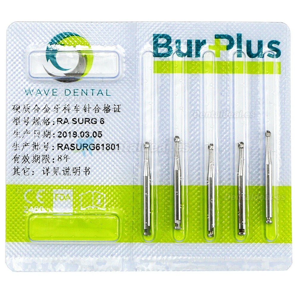 10 Cajas SBT WAVE Dental Pestillo de baja velocidad Fresa redonda Cirugía oral Carburo RA SURG 2 4 5 6 8