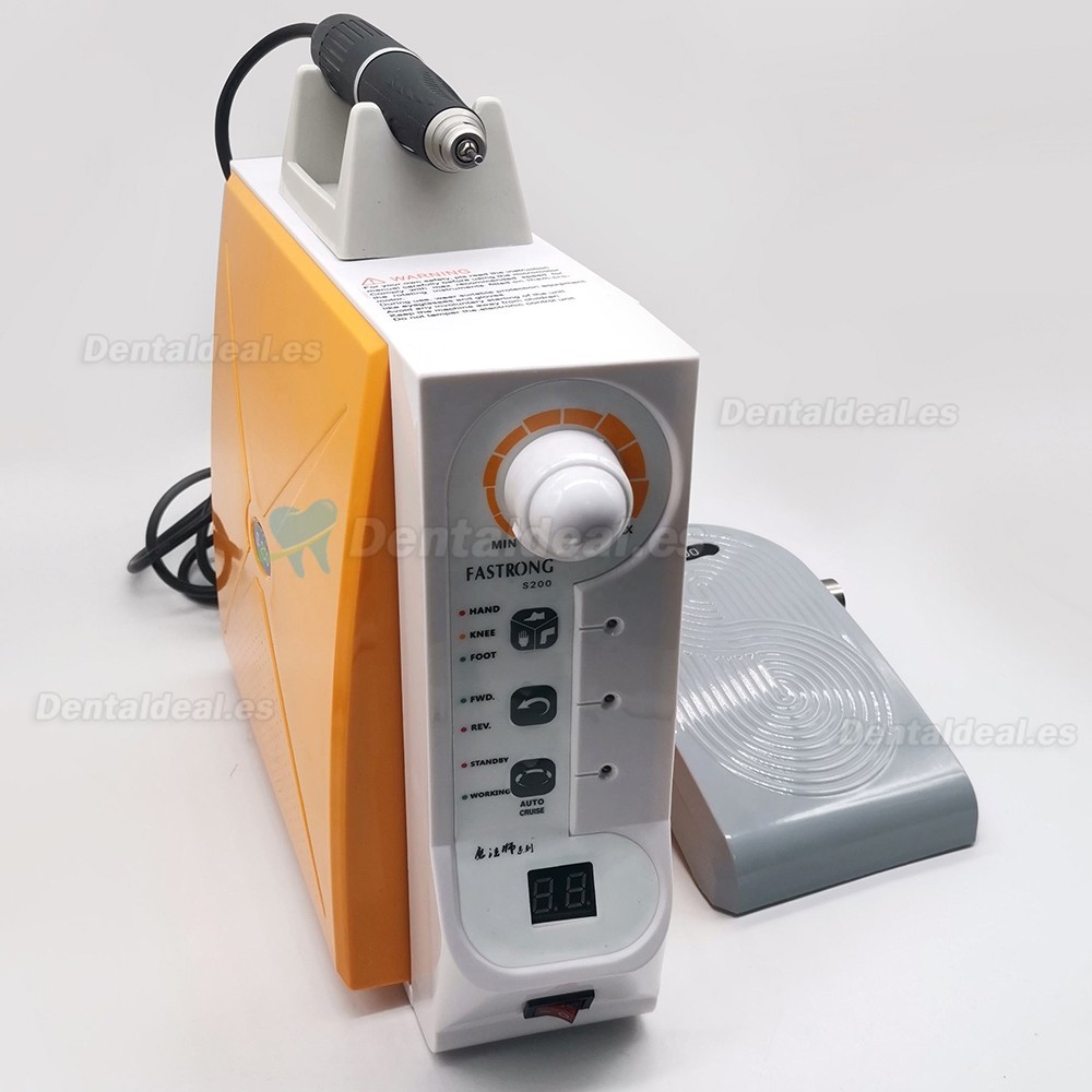 FASTSTRONG S-200 Micromotor Laboratorio Dental 60000 RPM con Pedal y Control