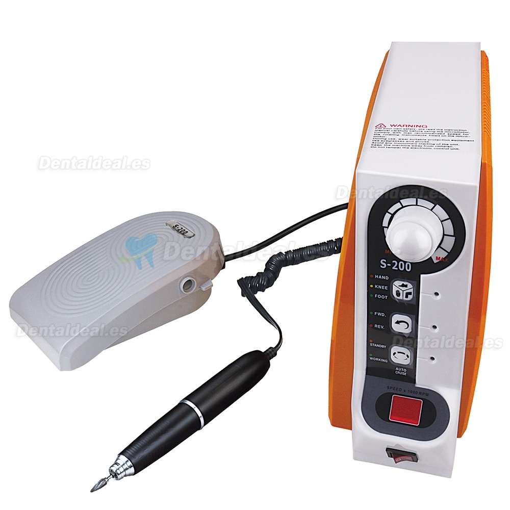 FASTSTRONG S-200 Micromotor Laboratorio Dental 60000 RPM con Pedal y Control