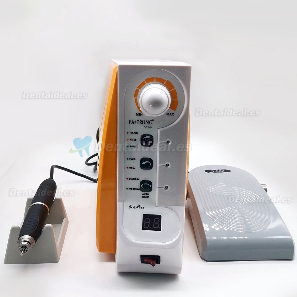 FASTSTRONG S-200 Micromotor Laboratorio Dental 60000 RPM con Pedal y Control