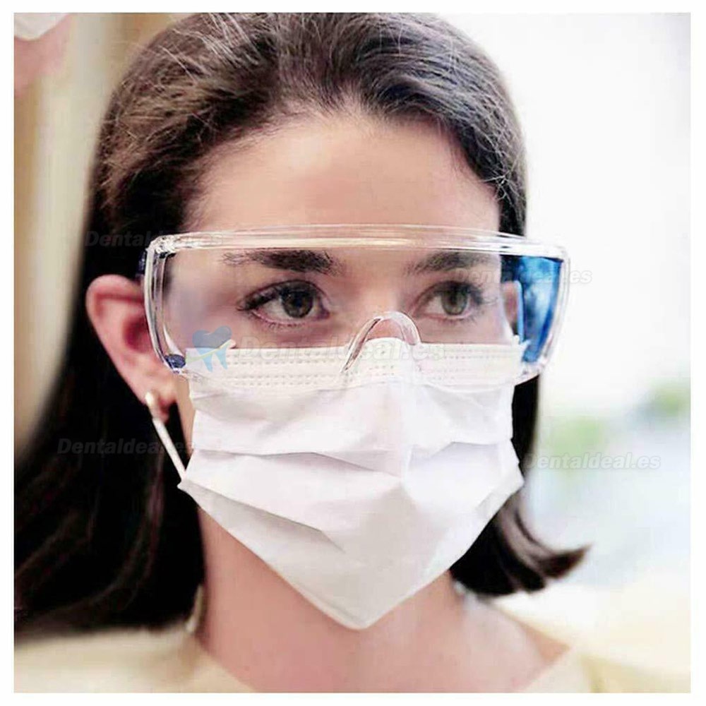 10Pcs Gafas de Seguridad Claras Gafas Lente Antiniebla Laboratorio Trabajo Química Protector