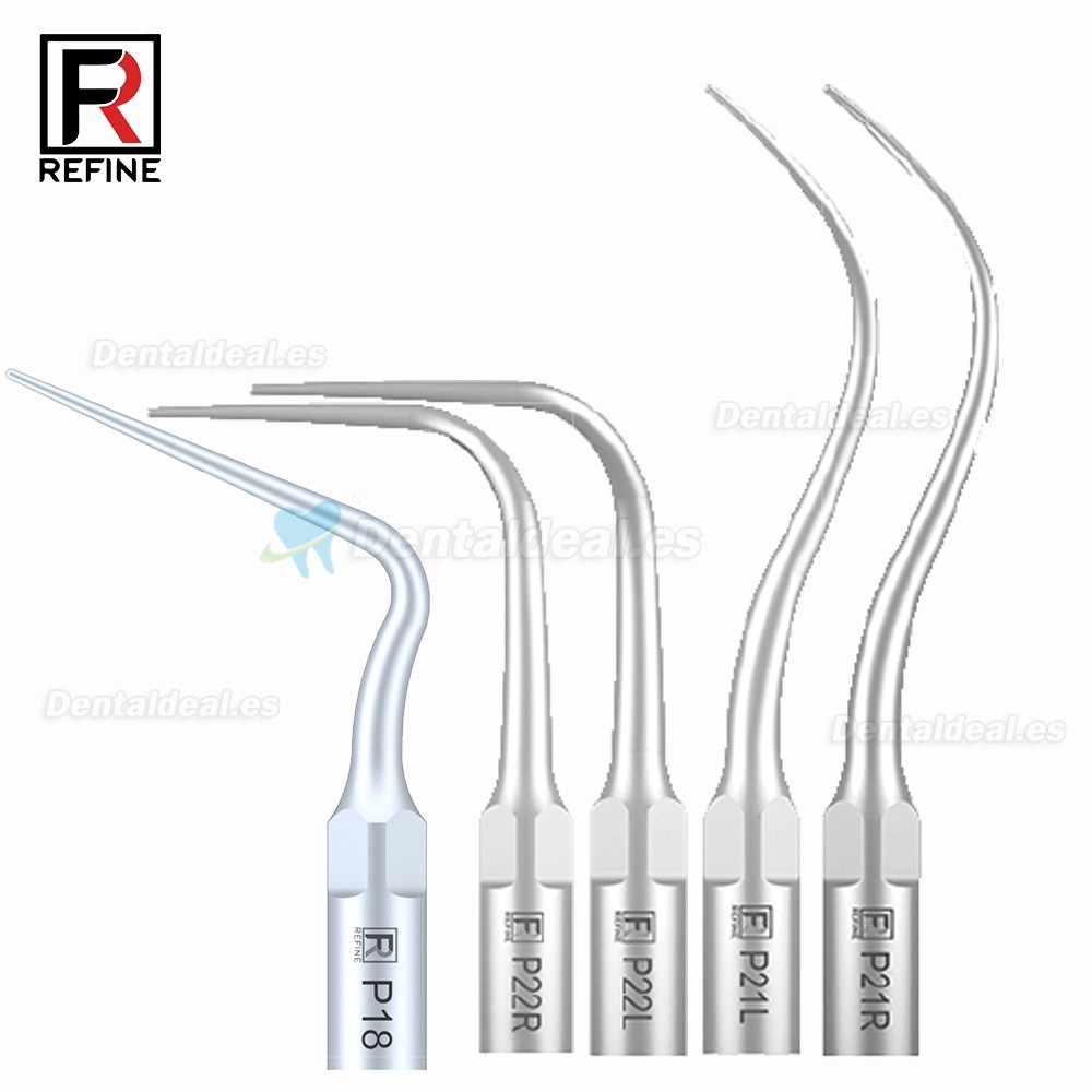 5Pcs Puntas de ultrasonido para periodoncia P2L P2R P2LD P2RD P5 P6 P7 P8 P10 P11 P12 P14L compatible con Refine EMS Woodpecker