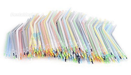 200 boquillas de spray desechables coloridas para jeringa de agua de aire de 3 vías