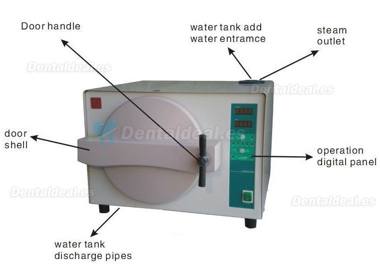 18L Autoclave Esterilizador Dental de Vapor de alta Aresión de Acero Inoxidable