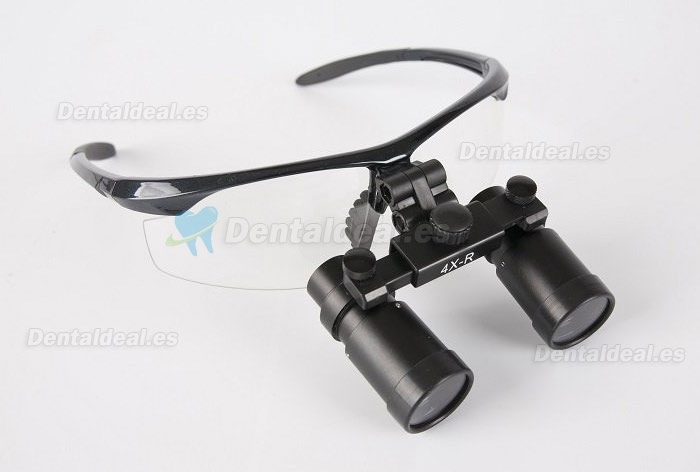 Prismáticos quirúrgicos (4.0 x R lupa tipo deportivo para ENT/veterinario) color negro