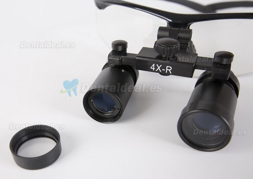 Prismáticos quirúrgicos (4.0 x R lupa tipo deportivo para ENT/veterinario) color negro