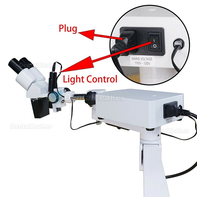 10X Microscopio de operación quirúrgica endodoncia dental con luz LED para unidad de sillón dental