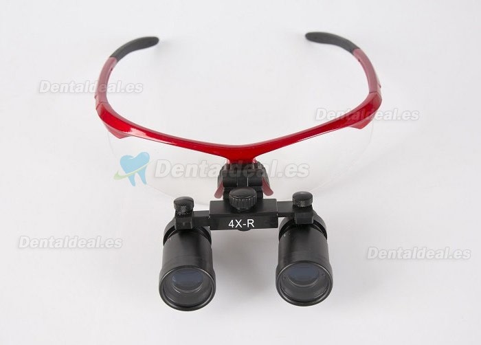Lupa de aumento quirúrgica para ENT/veterinario 4.0 x R color rojo