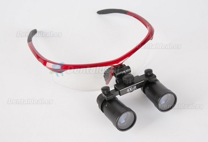 Lupa de aumento quirúrgica para ENT/veterinario 4.0 x R color rojo
