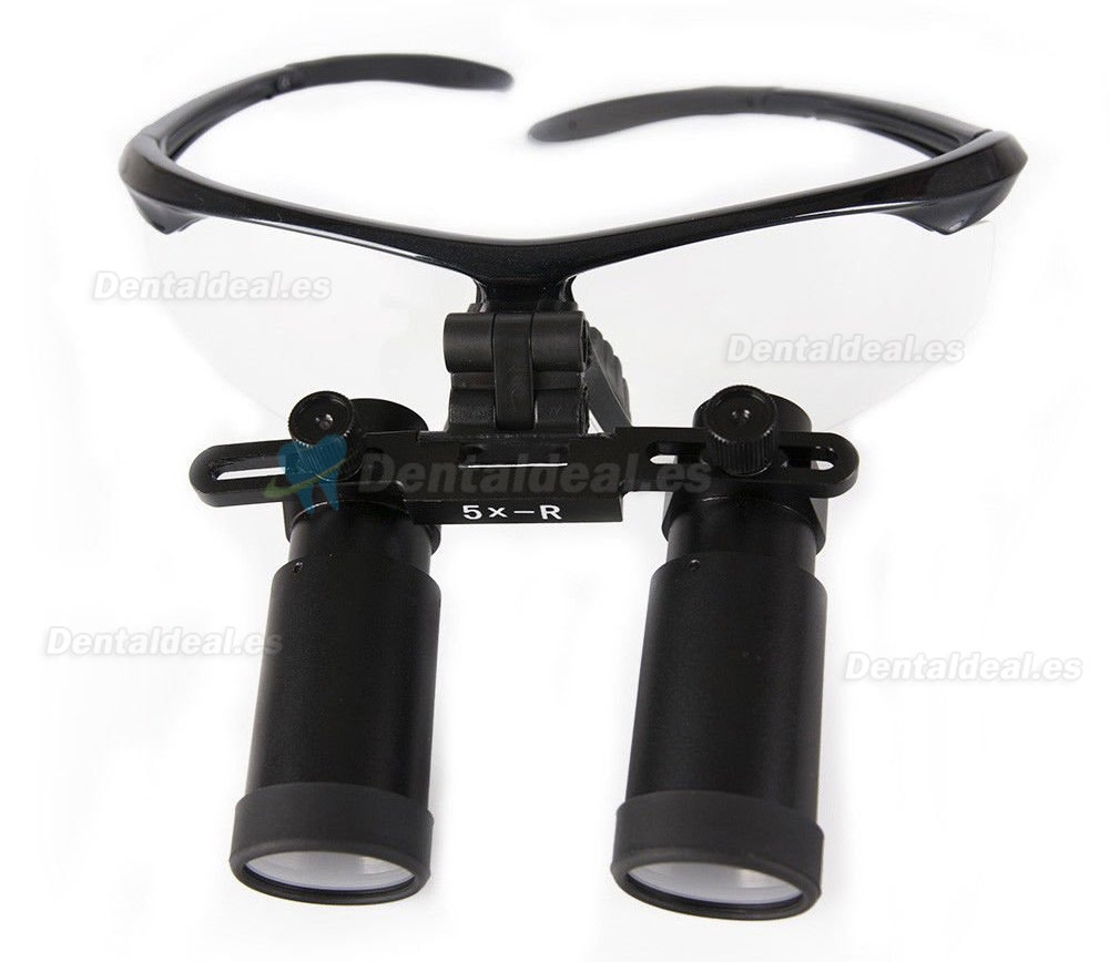 Lupa de aumento quirúrgica (5.0X-R tipo deportivo para ENT/VET) color negro