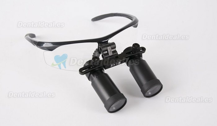 Lupa de aumento quirúrgica (5.0X-R tipo deportivo para ENT/VET) color negro