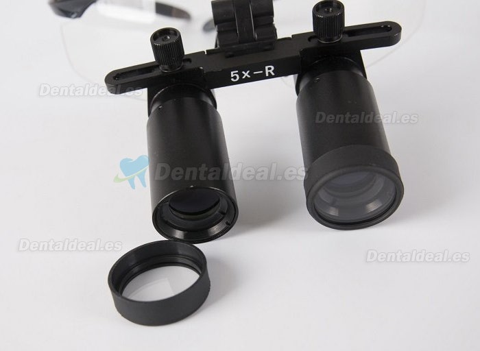 Lupa de aumento quirúrgica (5.0X-R tipo deportivo para ENT/VET) color negro