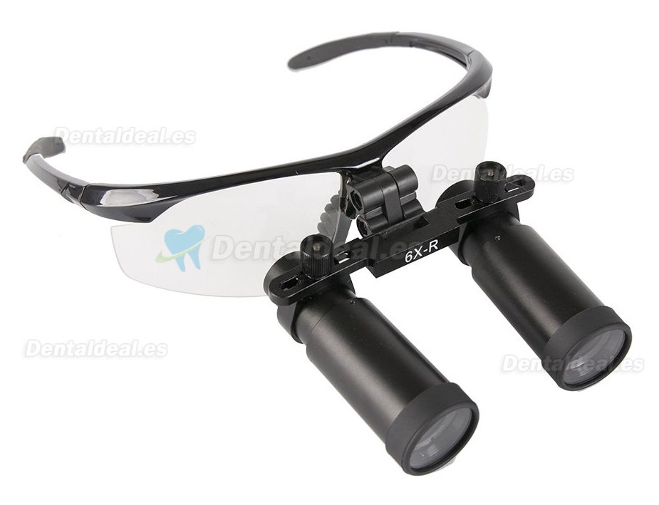 Lupa dental quirúrgica para ENT/Vet (6.0X-R tipo deportivo) color negro