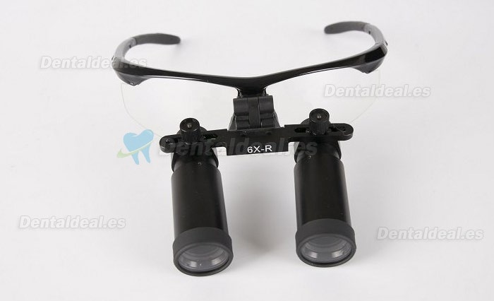 Lupa dental quirúrgica para ENT/Vet (6.0X-R tipo deportivo) color negro