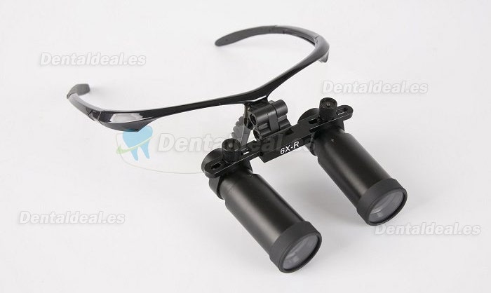 Lupa dental quirúrgica para ENT/Vet (6.0X-R tipo deportivo) color negro