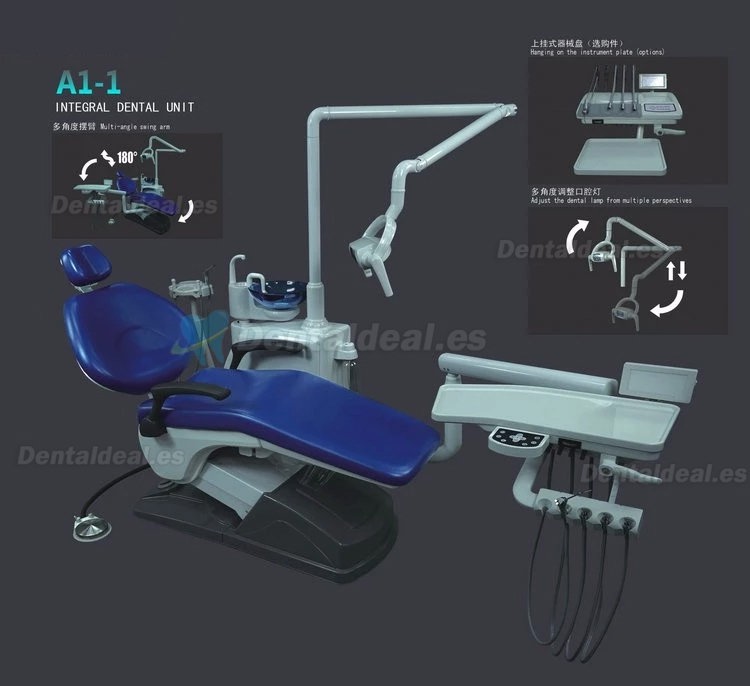 Tuojian TJ2688 A1-1 Unidad de Sillón Dental Integral Cuero PU Controlado por Computadora