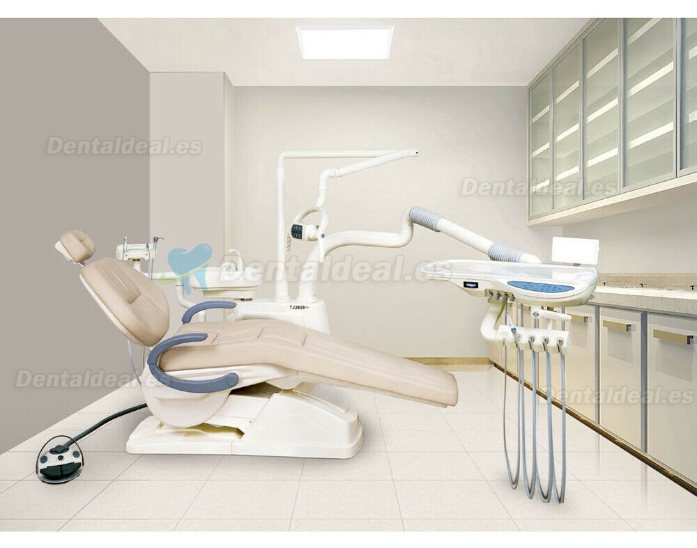 TJ2688 D4 Unidad de Sillón Dental Integral Controlado por Computadora Cuero Sintético