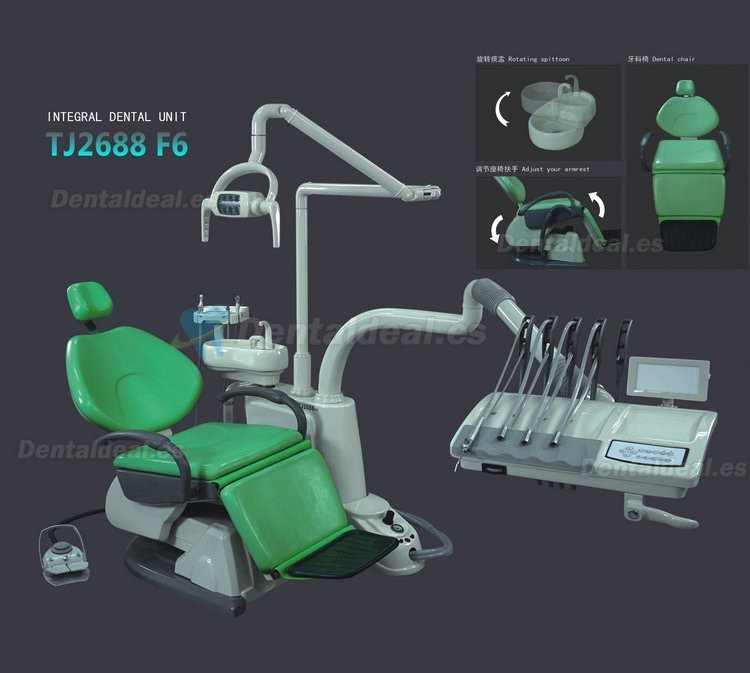 TJ2688F6 Dental Treatment Unit Computer Controlled Integral Dental Chair Unit Synthetic Leather