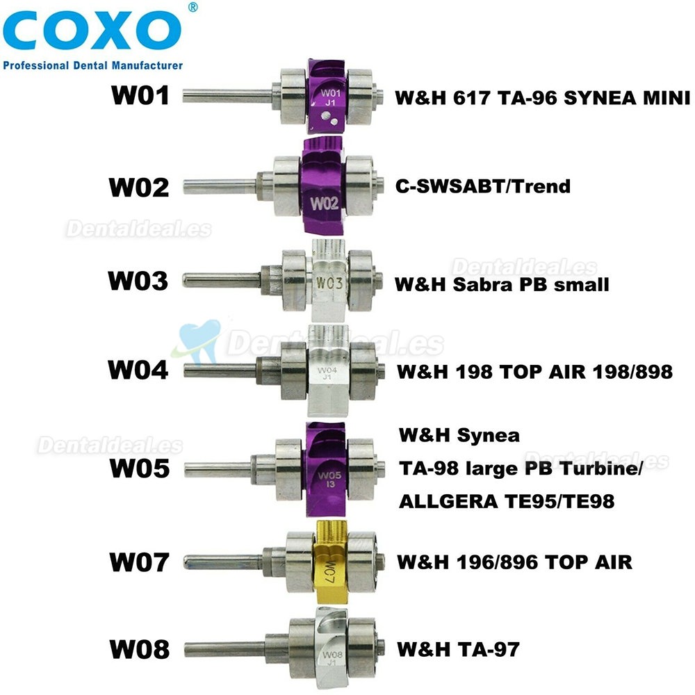 COXO Rotor Para Turbina Dental para pieza de mano de turbina de alta velocidad W&H