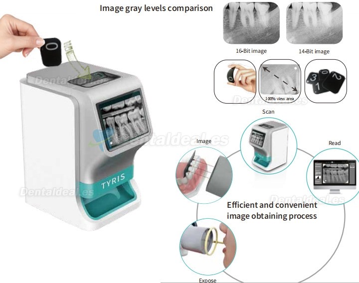 TYRIS TR-200 Dental Image Plate Scanner PSP X ray Scanner with True-color Touch Screen