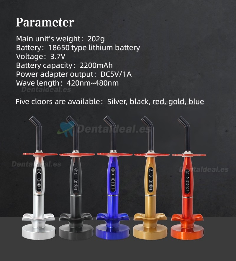 LY® lámparas de polimerización sin cable dental LED 1500mw
