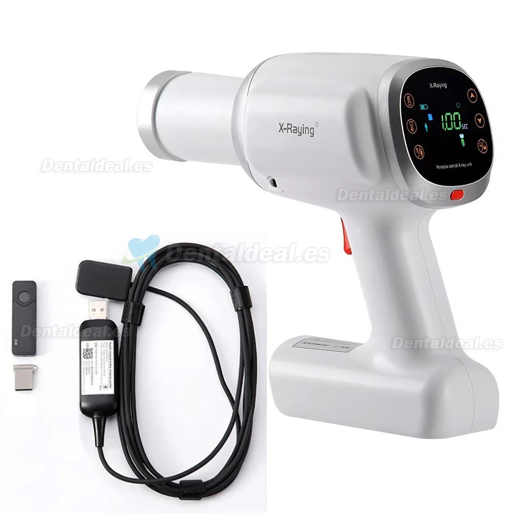 Unidad de rayos X dental portátil de alta frecuencia + Kit de sensor RVG de rayos X