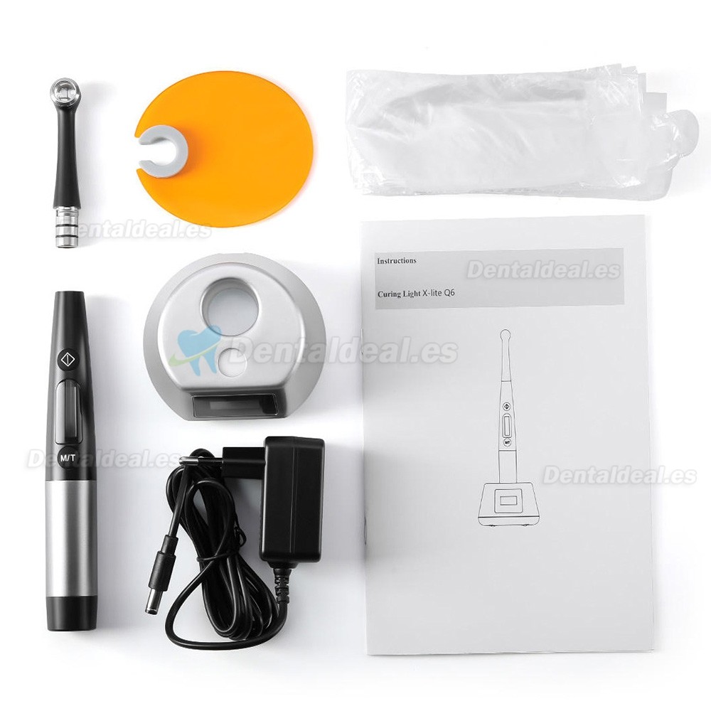 3H X-lite Q6 Lámpara de polimerización inalámbrica dental de 1 segundo con radiómetro LED cuerpo metálico