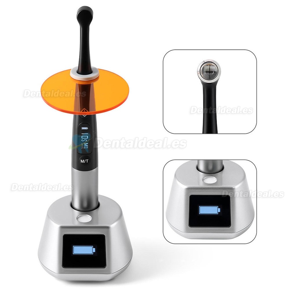 3H X-lite Q6 Lámpara de polimerización inalámbrica dental de 1 segundo con radiómetro LED cuerpo metálico
