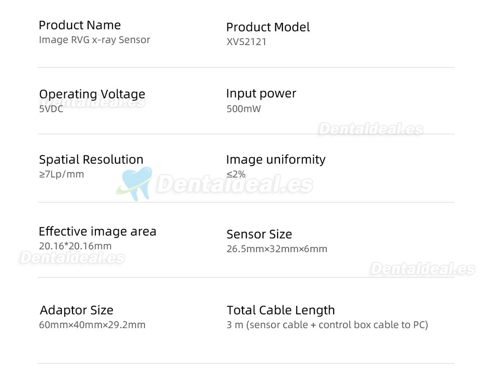 Sensor de Rayos X de Imagen Digital Dental RVG Sistema de Imágenes Intraorales Dentales