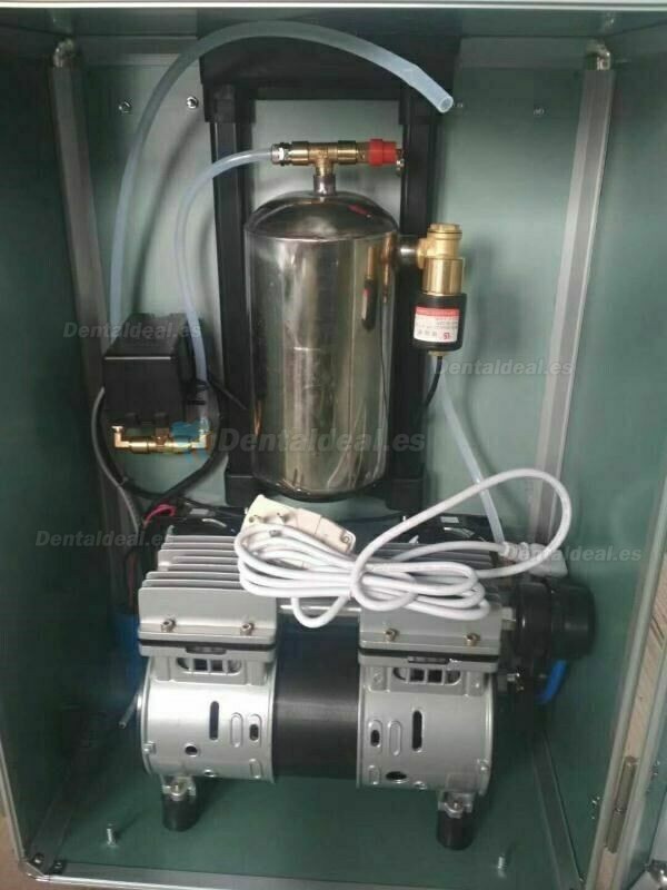 XS-098 Unidad dental portátil con compresor de aire + succión + jeringa de aire de 3 vías