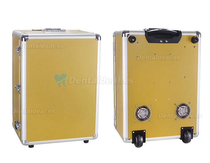 XS-098 Unidad dental portátil con compresor de aire + succión + jeringa de aire de 3 vías