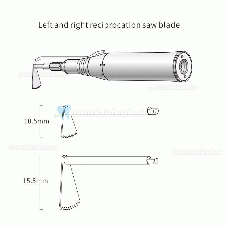 Dental Implante Sierra Recta Quirúrgica Pieza de Mano Corte de Hueso Hojas de Sierra de Movimiento Alternativo