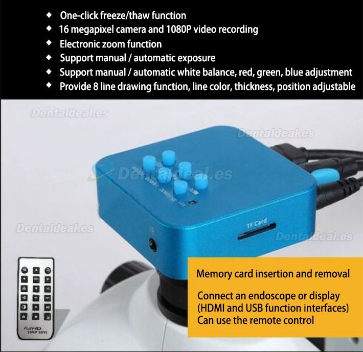 Tipo de carro de 5W Microscopio quirúrgico dental para endodoncia con cámara