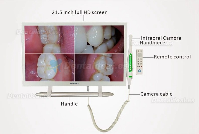 YF-2200M 21.5 Inch Cámara intraoral dental HD con monitor con soporte para sillón dental