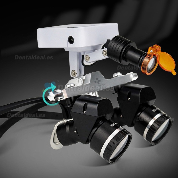 YWJ-MG11U 3.0X-5.0X Lupa quirúrgica ergonómica dental ajustable con luz LED de 5W