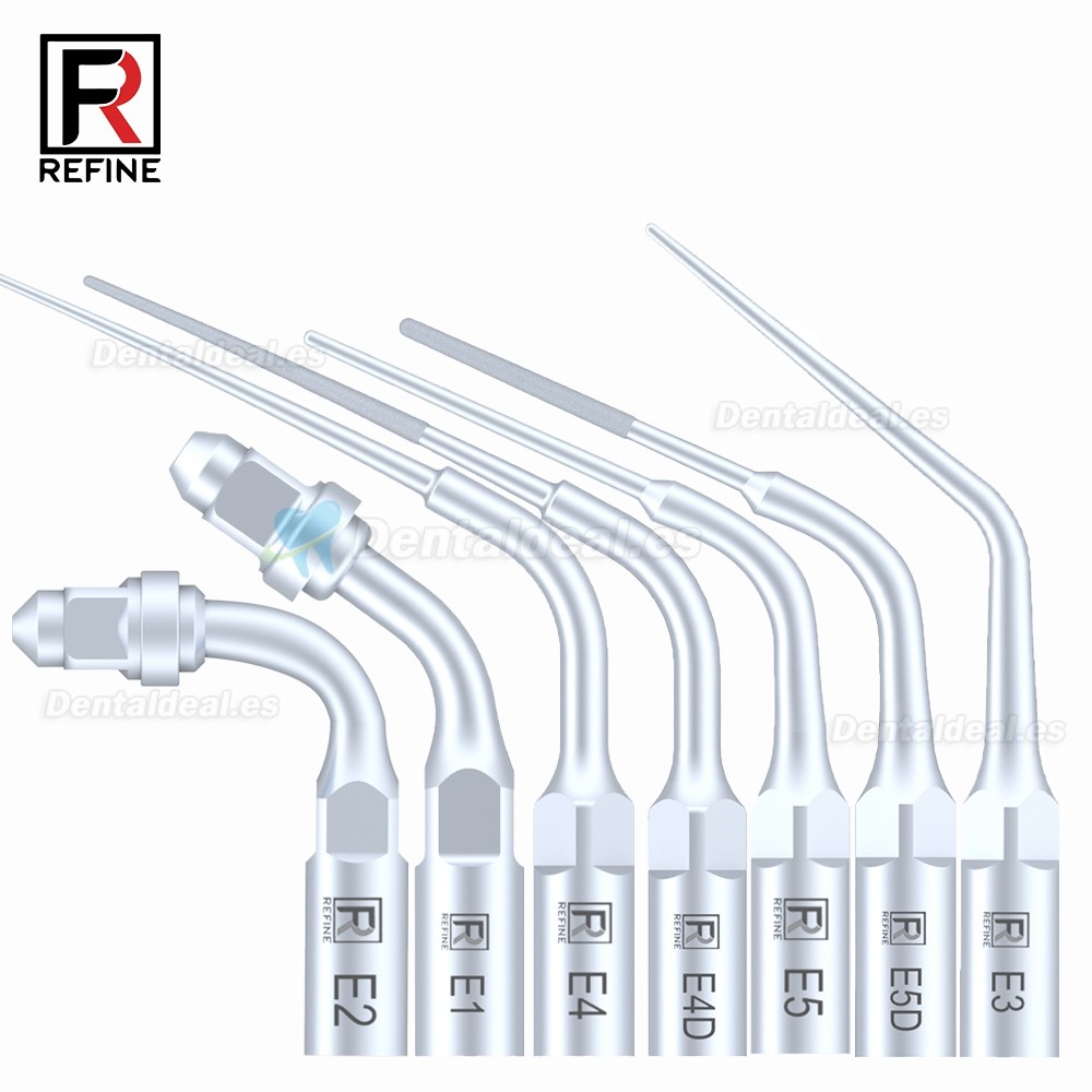 5Pcs Punta ultrasonidos para implantes E1 E2 E3 E4 E4 E6 E7 E8 E9 E10 E11 E14 E15 compatible con REFINE EMS MECTRON WOODPECKER