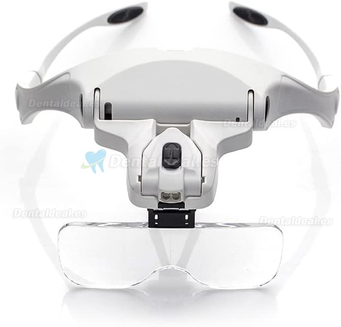 Lupas de dentista lupa dental vidrio binocular luz de cabeza LED 5 lentes