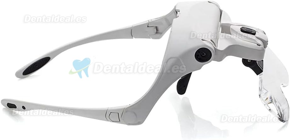 Lupas de dentista lupa dental vidrio binocular luz de cabeza LED 5 lentes