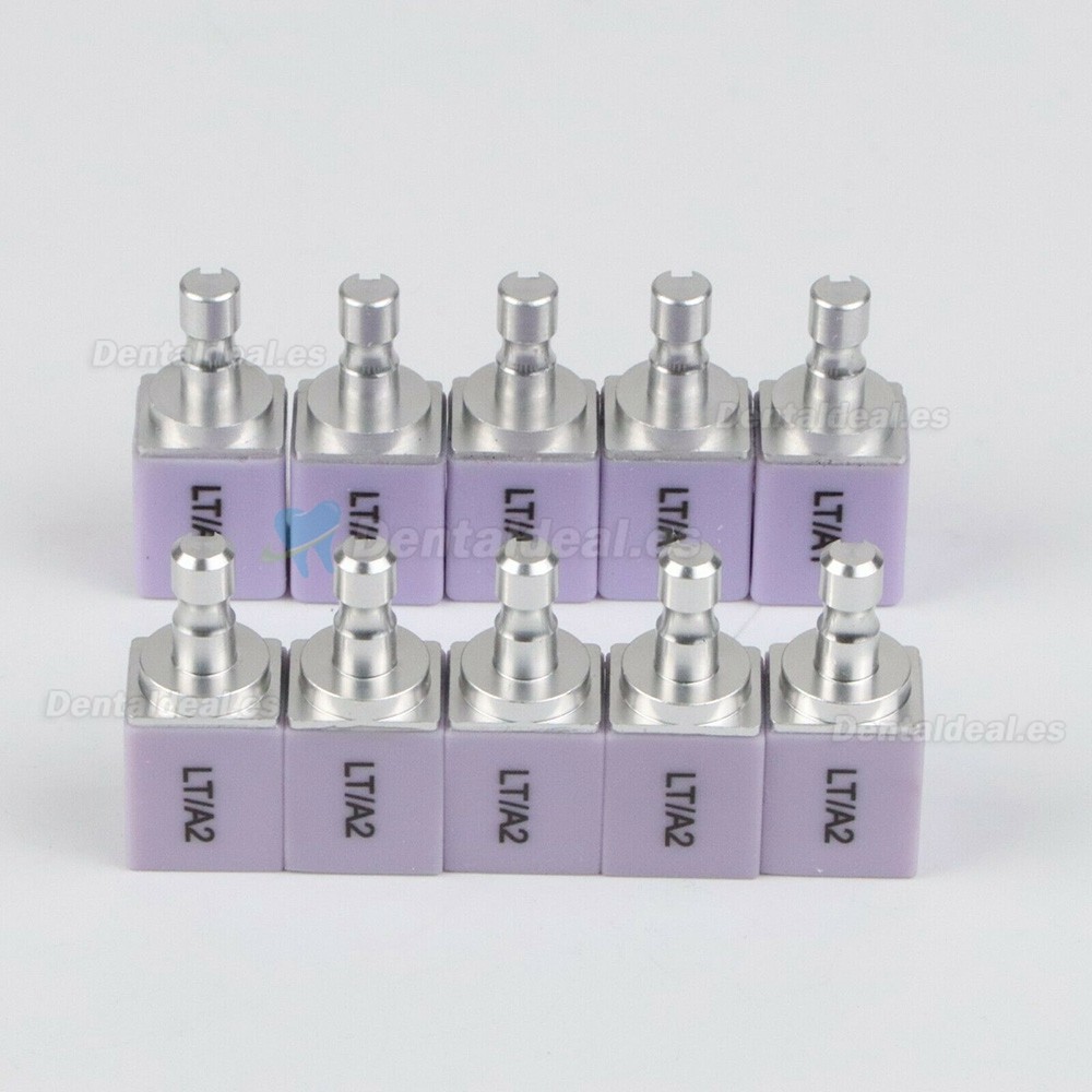 10Pcs Bloques de dislicato de litio Dental C14 HT/LT, e-max cad cam para Sirona Cerec