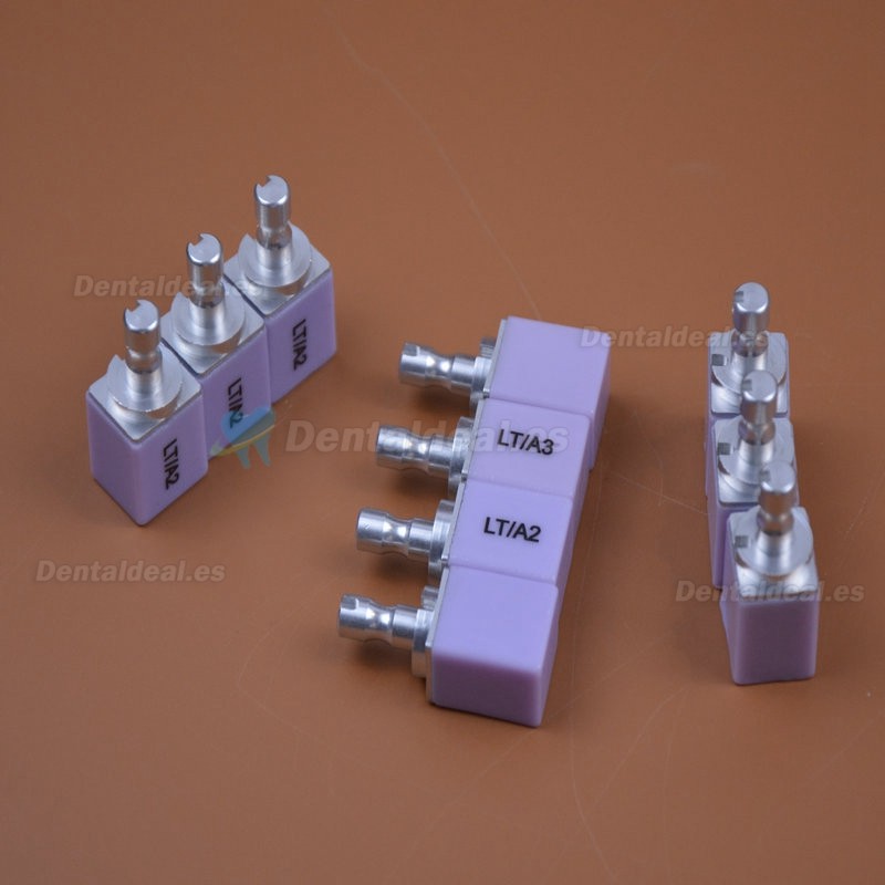 5 Pcs Bloques de dislicato de litio dental C14 HT/LT e-max Cad Cam para Sirona Cerec