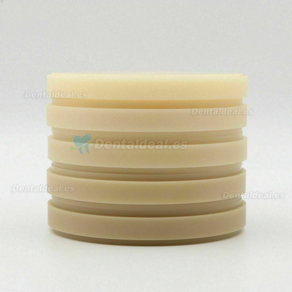 5 Piezas Bloques dentales CAD CAM PMMA material del disco sistema wieland apto OD98*18mm