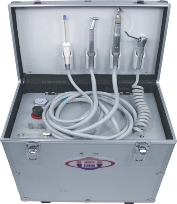 BD-402 Unidad dental portátil+ Compresor de aire + Sistema de succión + Jeringa triple