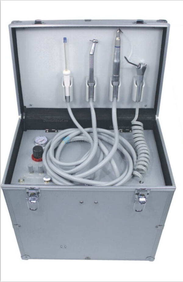 BD-402 Unidad dental portátil+ Compresor de aire + Sistema de succión + Jeringa triple