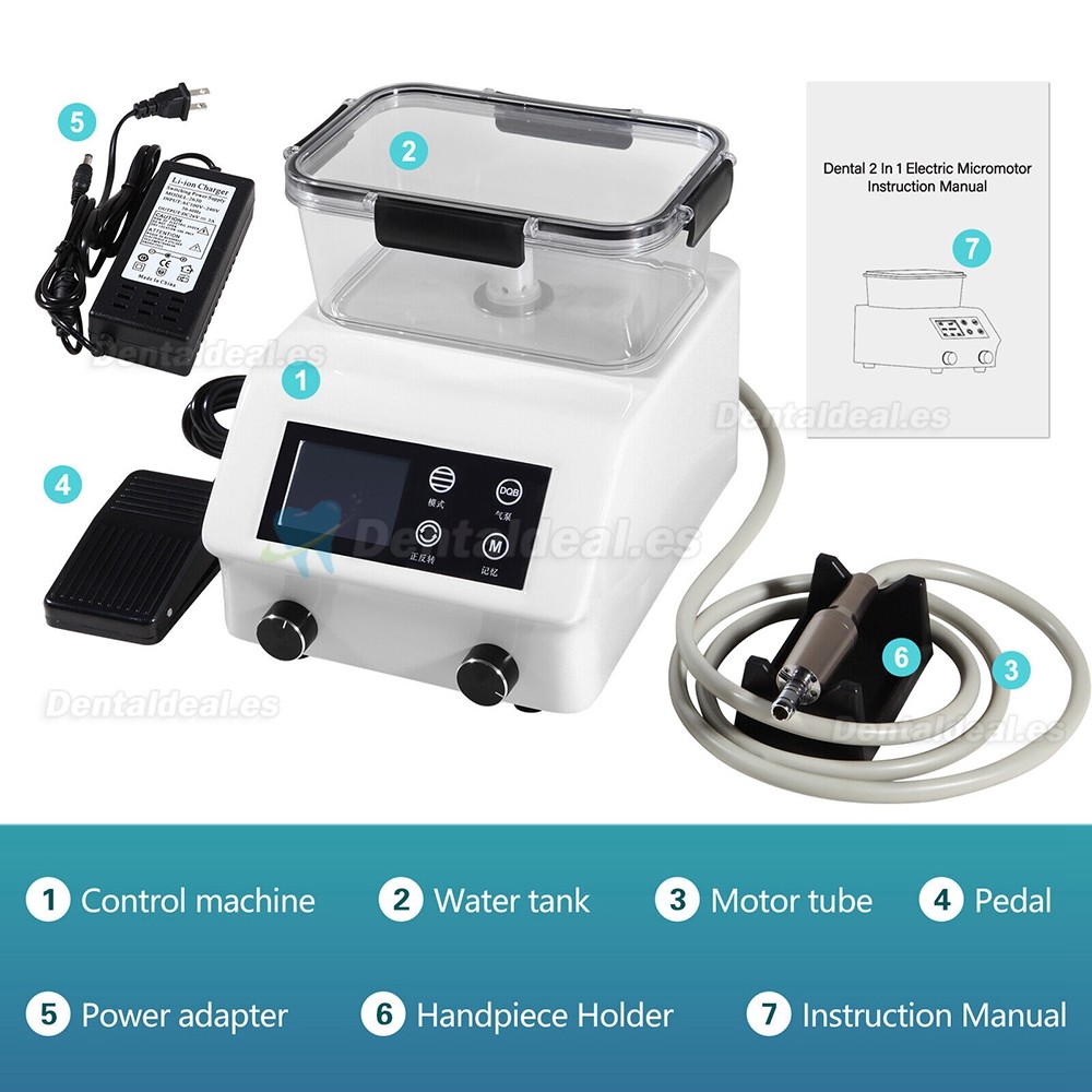 Micromotor eléctrico dental sin escobillas con botella de suministro de agua automático